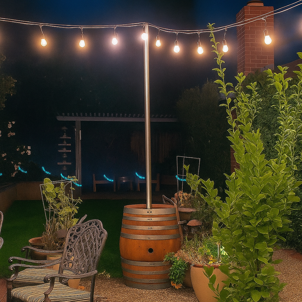 Wine Barrel Pole Lighting | Barrel Dreams Inc.
