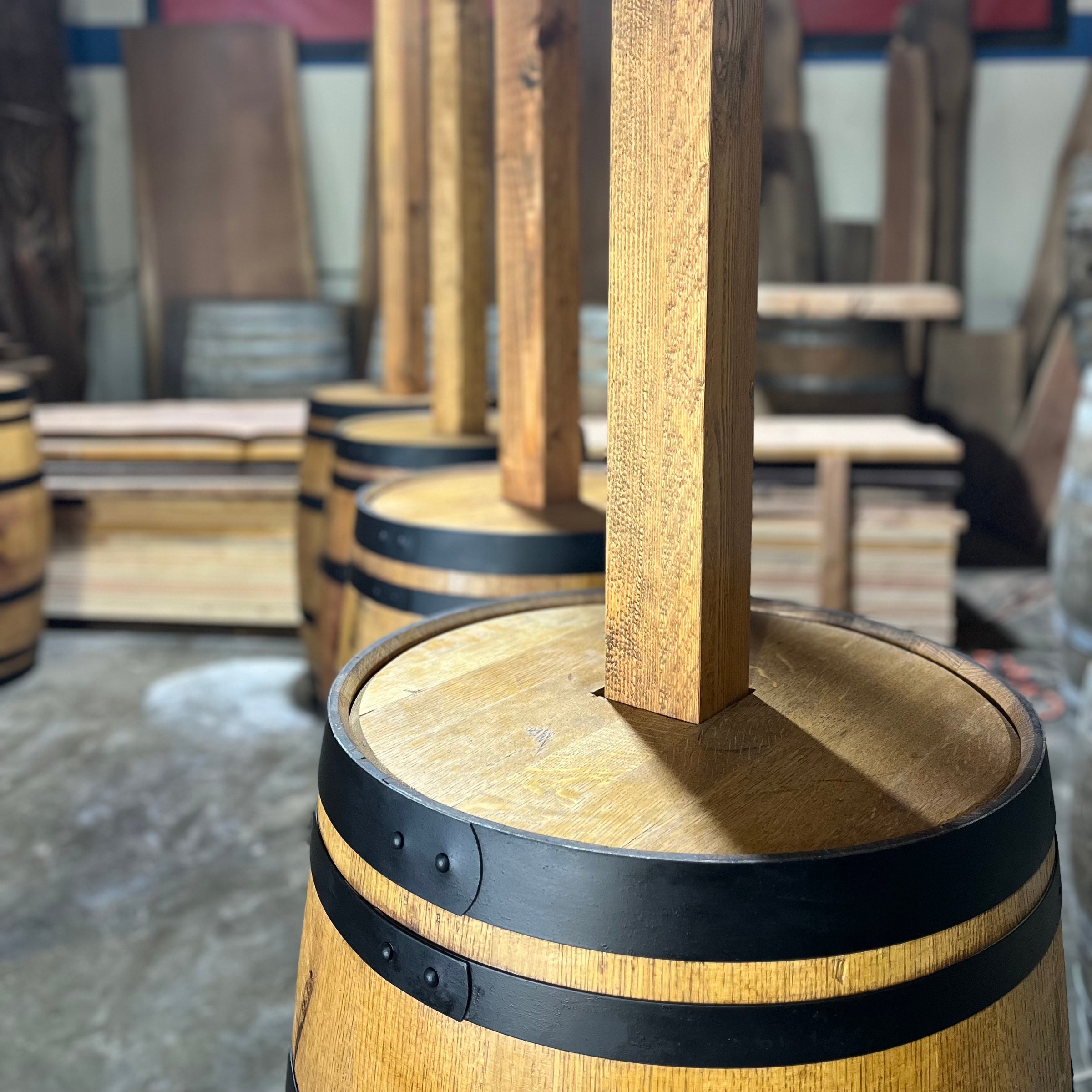 Wine Barrel Post Lighting | Barrel Dreams Inc.