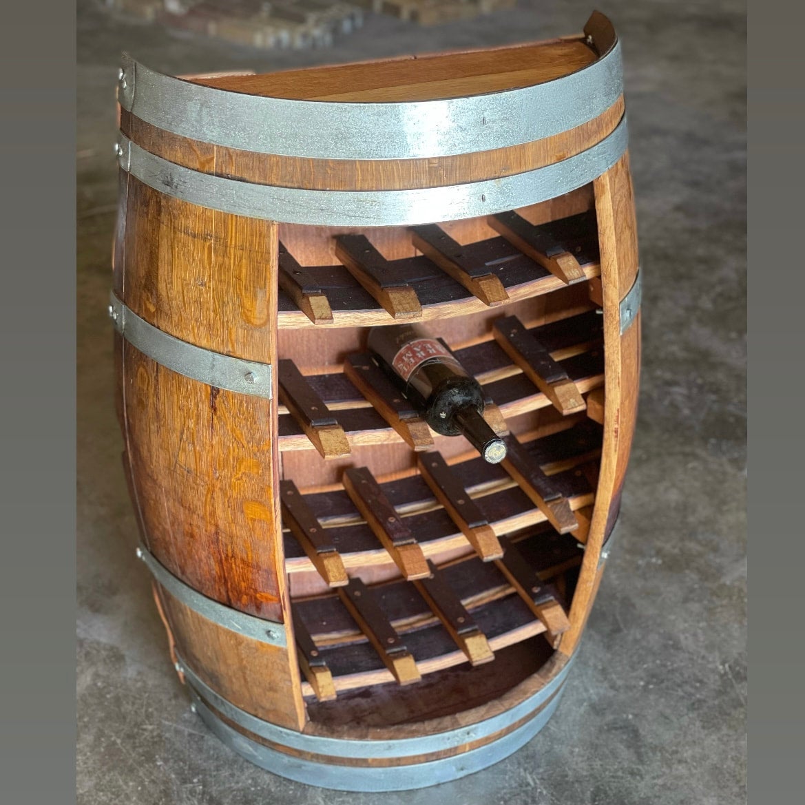 Wine barrel best sale wine rack plans