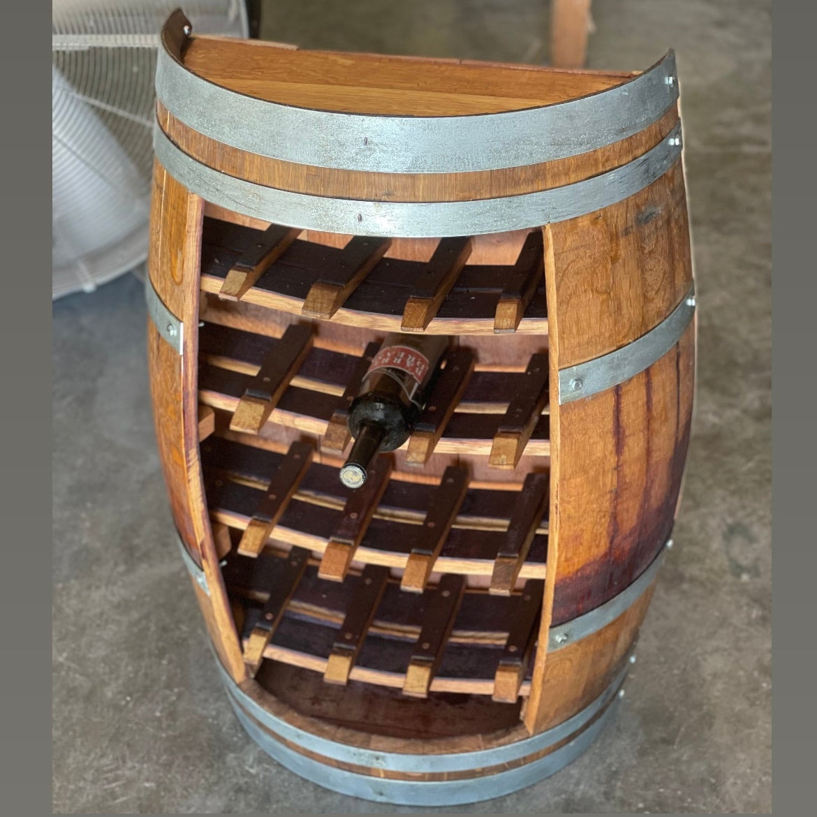 Wine barrel wine rack plans sale